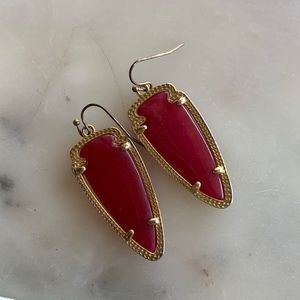 Kendra Scott Burgundy Statement Earrings